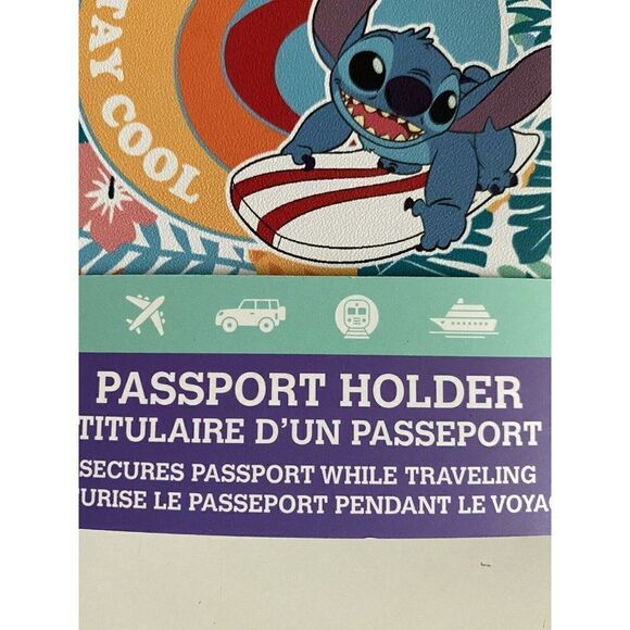 Disney Stitch Surfing Passport Holder Stay Cool Secure Passport For Traveling - Picture 2 of 6